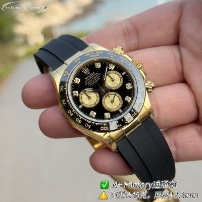 N Factory Rolex Daytona 7750/4310/4131 Movement 40mm 904L steel Luminous Black Face Watch